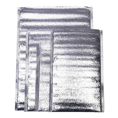 Aluminum Foil Cooler Bag – Insulated Folding Thermal Picnic Bag, Portable Food and Drink Delivery Carrier