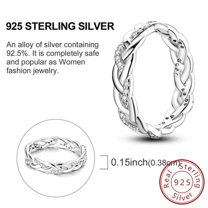 925 Sterling Silver Rings - Bow, Heart, Sun, Moon & Star Zircon Jewelry for Women, Birthday & Anniversary Gift
