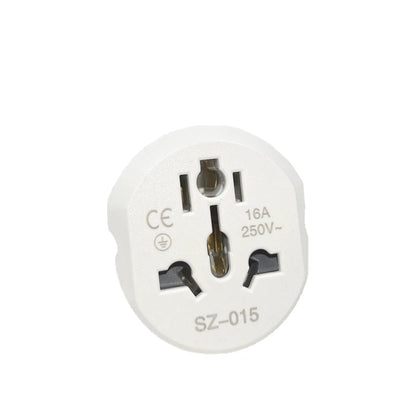 Korea EU Plug Adapter 16A 250V – High-Quality Universal Travel Converter with 2 Round Sockets for AU, US, UK, CN to EU/KR Wall Socket
