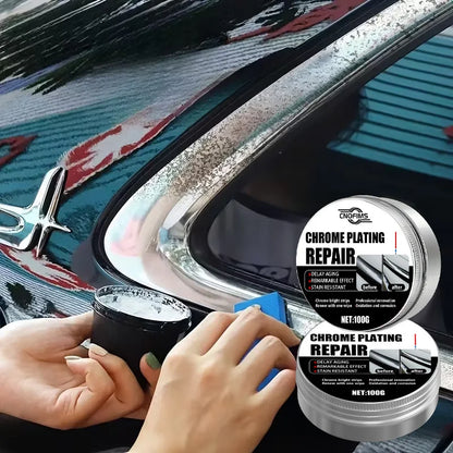 Chrome Polish with Sponge – All-Vehicle Chrome Oxidation Remover & Shine Restorer