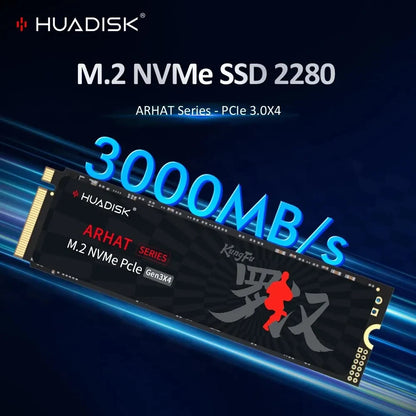 HUADISK M.2 NVMe PCIe SSD 128GB-2TB, High-Speed Internal Solid State Drive for Laptop & Desktop, M.2 2280