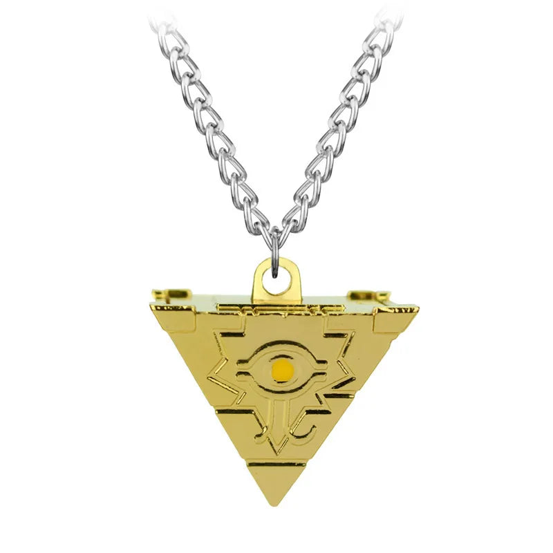 Yu-Gi-Oh! Yugi Muto Keychain - 3D Millennium Puzzle & Millennium Wheel Pendant