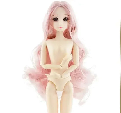 30cm BJD Doll 12-Joint 1/6 Girl Toy — Dress, 3D Eyes, Clothes & Shoes, Kids Gift for Girls