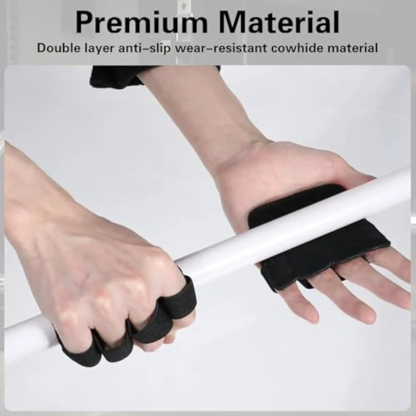 Cowhide Weightlifting Gloves – Anti-Slip Half-Finger Gym Gloves for Weight Training & Fitness Grip