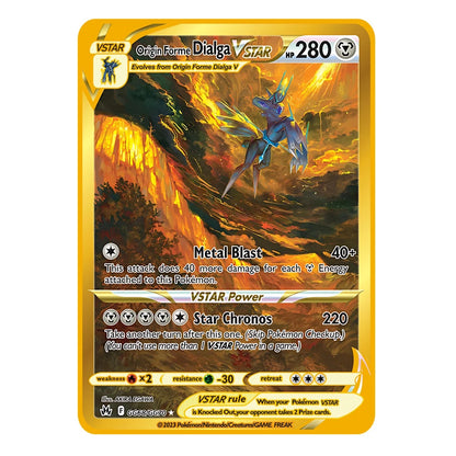 2025 Metal Pokémon Card - Arceus Charizard Mewtwo VMAX GX EX Gold Anime Collectible Card