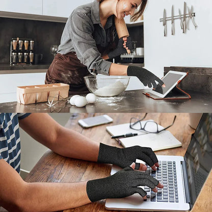 Compression Arthritis Gloves with Wrist Support – Joint Pain Relief Hand Brace for Men & Women, Therapy Wristband