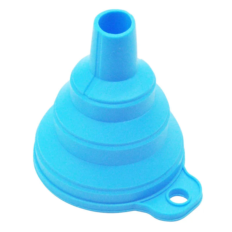 Mini Foldable Silicone Funnel - Collapsible Portable Funnel for Fuel, Oil, Beer & Kitchen Accessories
