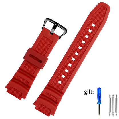 18mm Resin Silicone Watch Strap for Casio Watches - Replacement Rubber Band for W-218H, F-108, AE-1200, AE-1000 and AE-1300