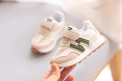 New Kids Sports Shoes - Non-Slip Breathable Lace-Up & Hook and Loop Casual Sneakers, Lightweight Soft Sole