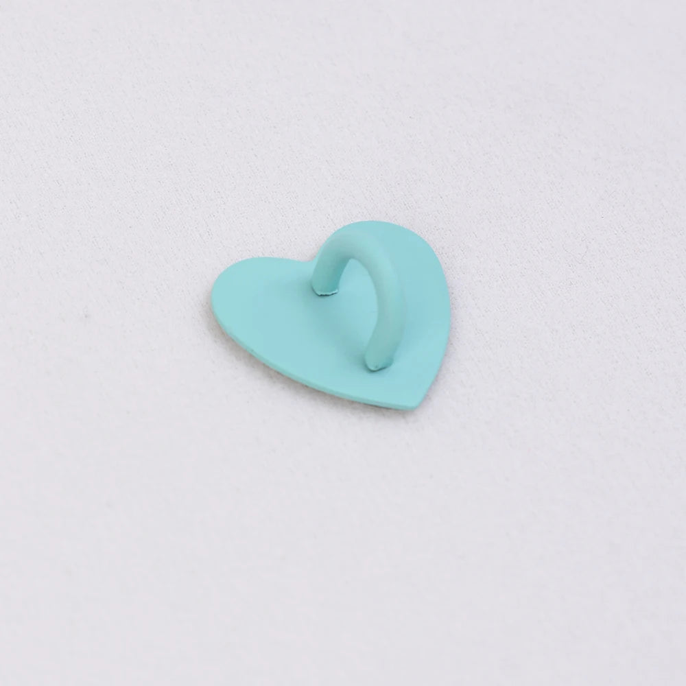 Kawaii Metal Heart Phone Charm — Adhesive Holder, Finger Ring Stand, Case Hook & Buckle Accessory with String