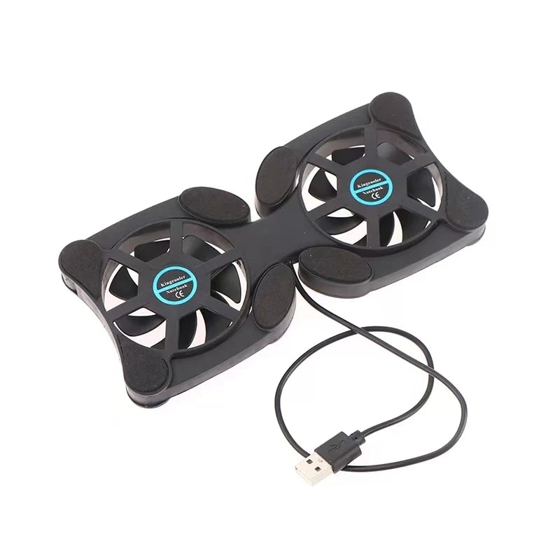 USB Mini Laptop Cooling Fan Stand - Foldable Notebook Cooler Pad, Radiator by Cooler Master, Computer Accessories