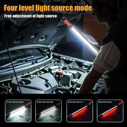 High Lumen Rechargeable LED Work Light – Powerful Magnetic Flashlight for Car Emergency Repair with Hooks and Magnetic Base