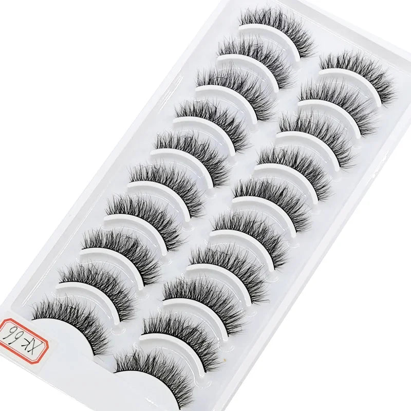 10 Pairs 3D Mink False Eyelashes – Natural Long & Short Lash Extensions Makeup Kit (41 Styles)