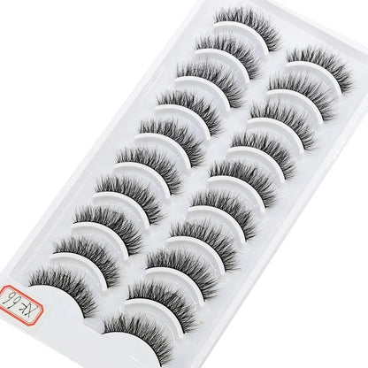 10 Pairs 3D Mink False Eyelashes – Natural Long & Short Lash Extensions Makeup Kit (41 Styles)