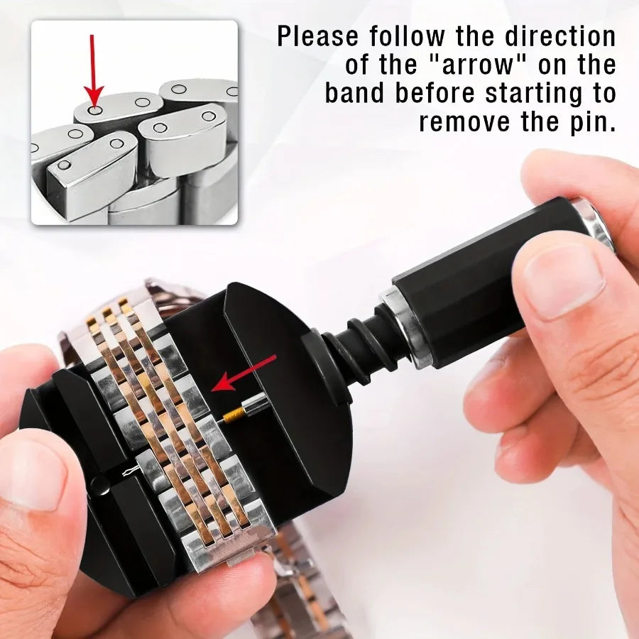 Watch Link Removal Tool Kit - Watch Band Pin Remover & Strap Adjustment Repair Tool Set