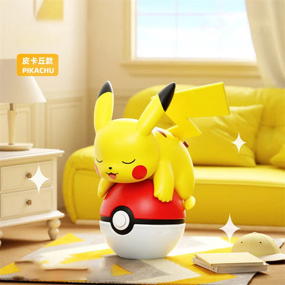 Authentic Pokémon Poké Ball Lying Plush Dolls – Handmade Pikachu & Charmander Figure Model Ornament, Kids Toy & Christmas Gift Collectible