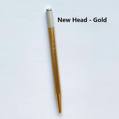 10pcs Permanent Makeup Eyebrow Tattoo Pens — Manual Tebori Microblading Stainless Steel Lock-Pin Tools