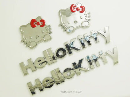 Sanrio 3D Hello Kitty Car Stickers – Kawaii Anime Auto & Motorcycle Scratch Cover Decor, Cute Gift Accessory