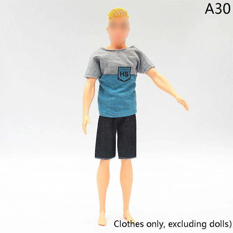 30cm Doll Clothing Set — Men’s Multi-Style Sports Outfit for Boyfriend Dolls