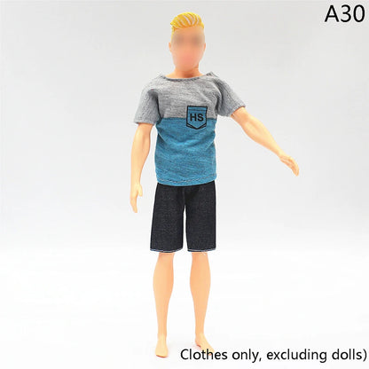 30cm Doll Clothing Set — Men’s Multi-Style Sports Outfit for Boyfriend Dolls