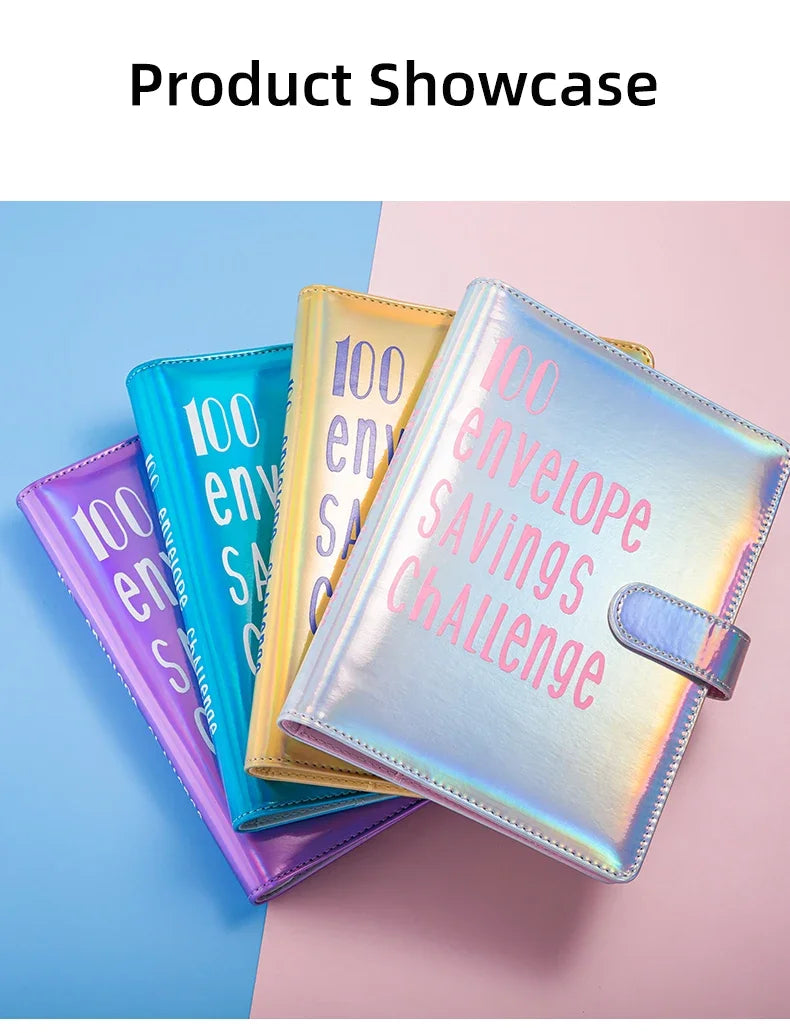 100 Envelope Challenge Binder – Savings Challenge Loose-Leaf Budget Binder with Cash Envelopes, Money Organizer System