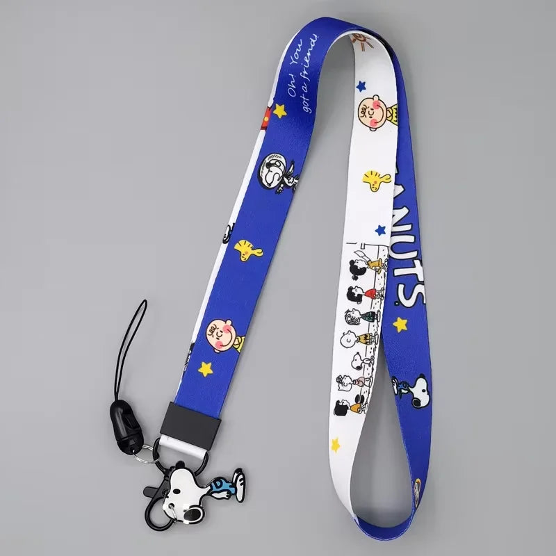 Snoopy Lanyard – Cute Cartoon Keychain & Phone Strap, ID & Credit Card Badge Holder, Pass Hang Rope Gift