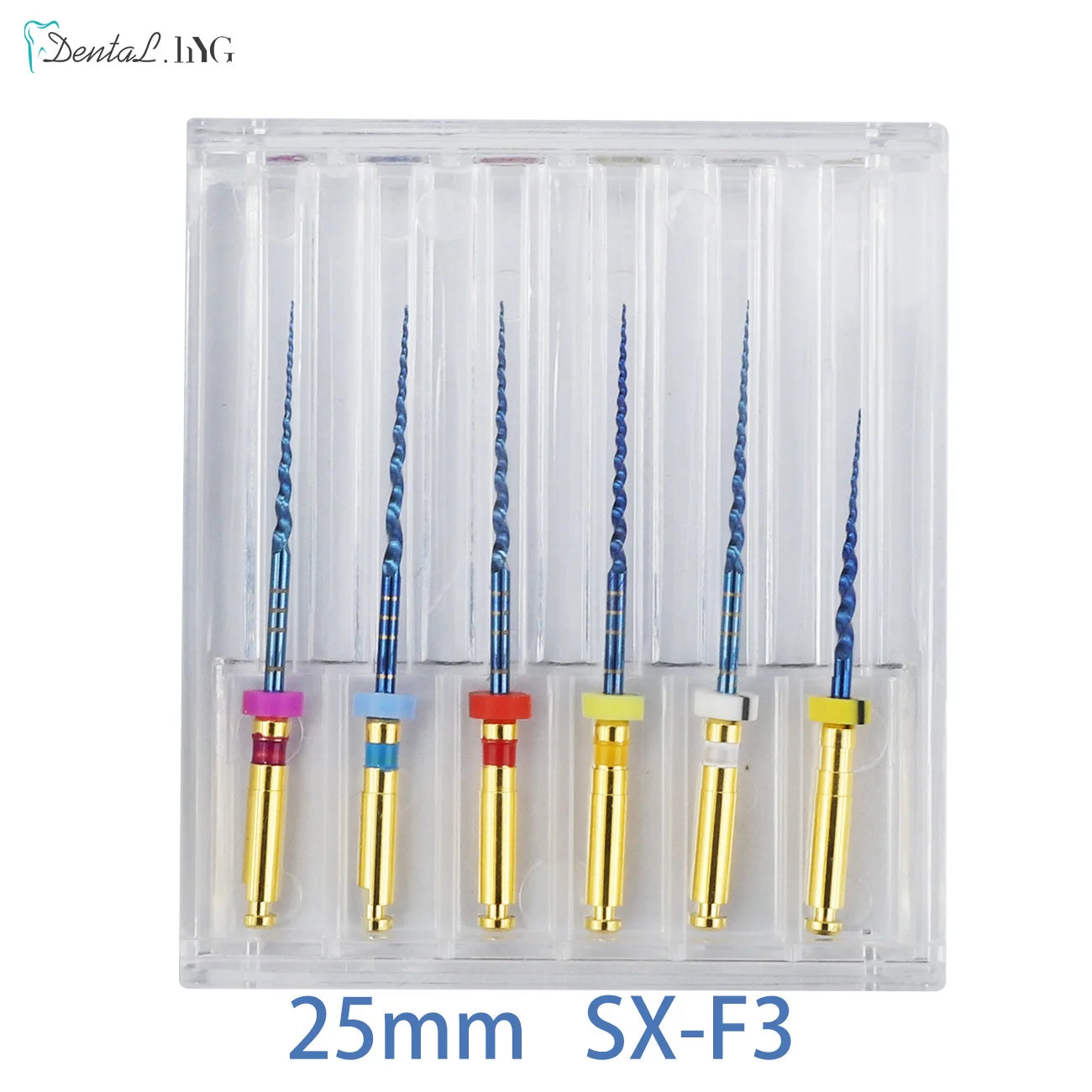 Dental SX-F3 Blue Nitinol Rotary Files – Universal Endodontic Engine Tool for Root Canal Treatment