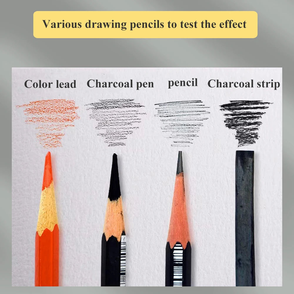 25 Sheets Sketch Paper Set — A4/A3/8K/16K 160g Artist Paper for Graphite, Charcoal, Pencil & Colored Pencil Drawing