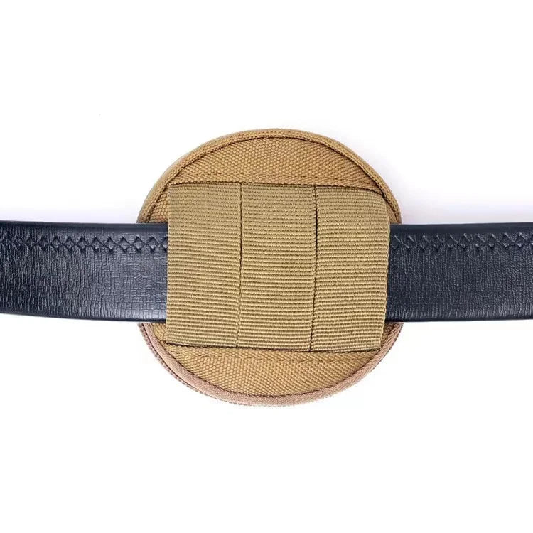 Outdoor Triangular Buckle Earphone Bag – Portable Circular Case for U Disk & Earphone Protection