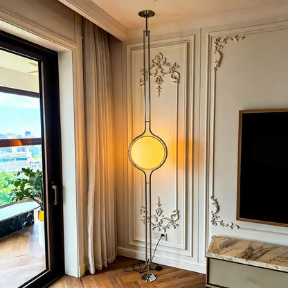 Nordic Designer LED Floor Lamp - Chrome Metal Acrylic Ball Light for Living Room & Hotel Decor