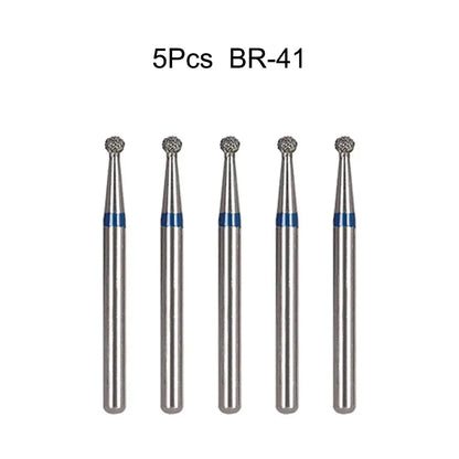5pcs Dental Diamond Burs Drill FG 1.6mm – High-Speed Handpiece Burs for Polishing & Whitening