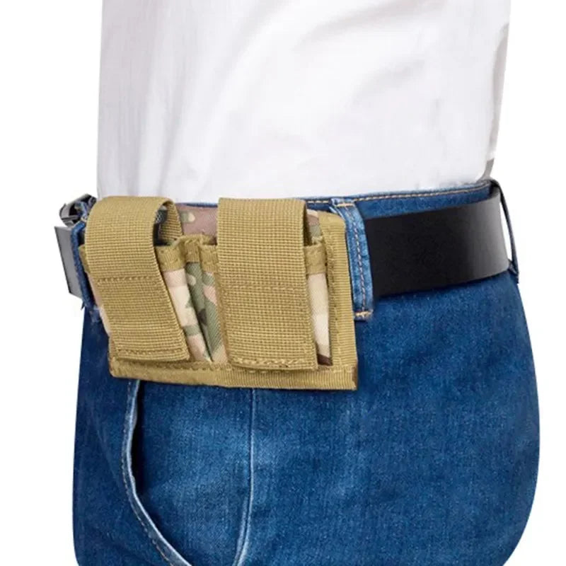 MOLLE Double Speed Loader Pouch - Universal Magazine Holder Belt Clip for Hunting Gear