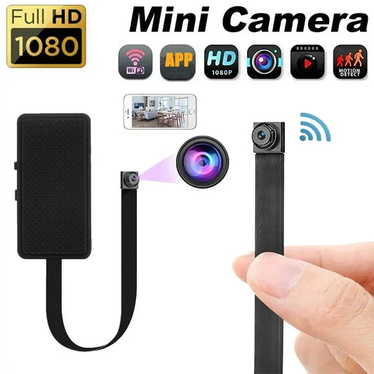 HD 1080P WiFi Mini Camera – Portable Wireless Micro Camcorder with P2P Remote Viewing & Loop Recording Web Camera