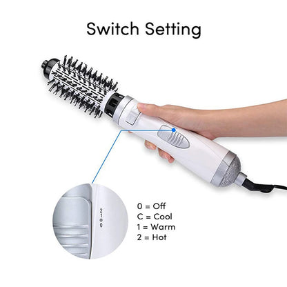 Negative Ionic 3-in-1 Hair Dryer Brush – Hot Air Straightening Comb & Curling Iron Multifunctional Styling Tool