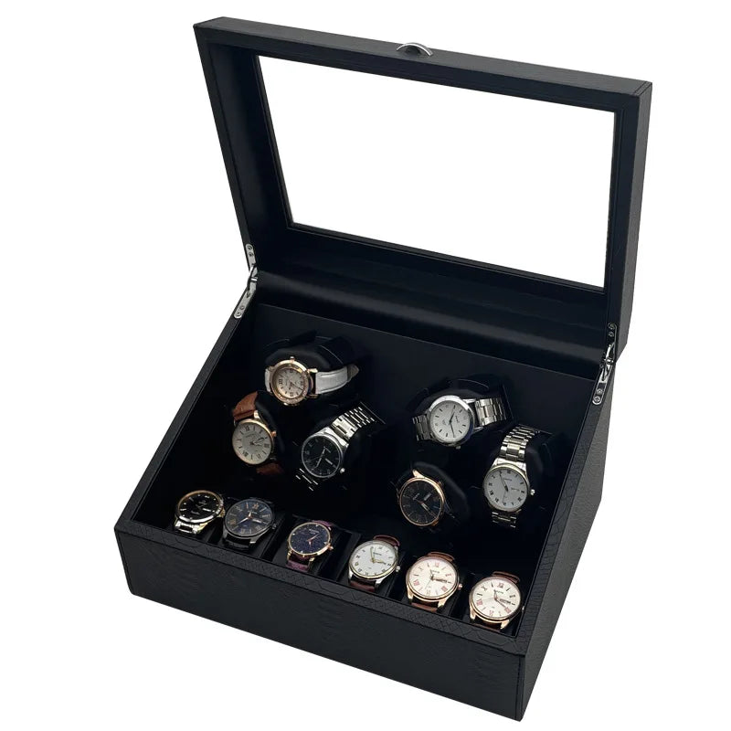 Watch Winder Box – Quiet Motor, USB LED, PU Leather, Variable Speed for Automatic Watches
