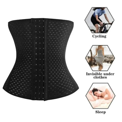 Women’s Tummy Slimming Shapewear - Black Belly Band Corset for Postpartum Flat Belly & Shaping Support