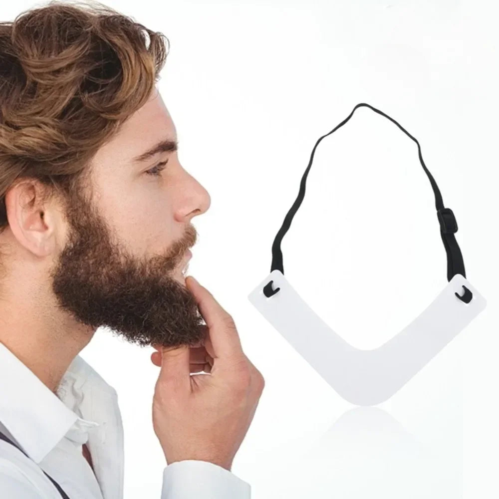 Beard Shaper Neckline Template – Ultimate Beard Guide Trimmer & Shaving Stencil for Men