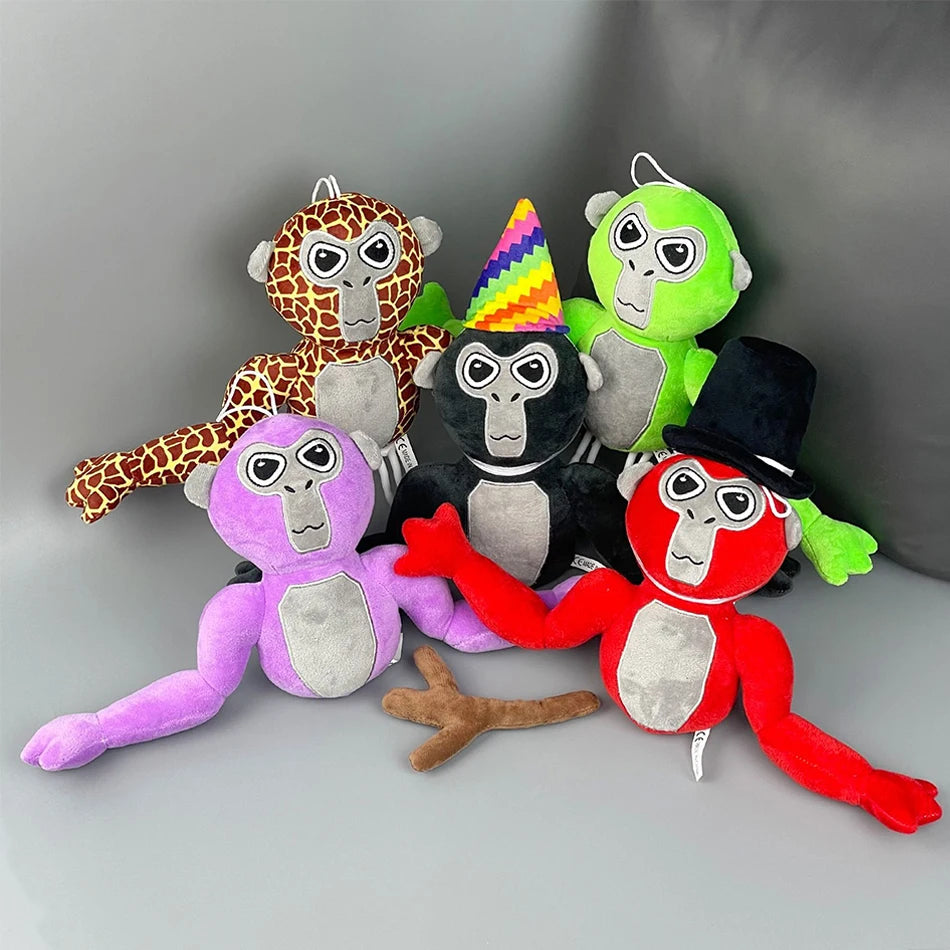 Gorilla Tag Monke Plush Toy – Cute Cartoon Stuffed Animal for Kids Birthday & Christmas Gifts