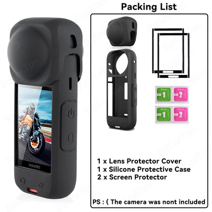 Insta360 X4 Lens Guards, Storage Bag & Screen Protector Film – Anti-Scratch Camera Accessories for Insta360 X4