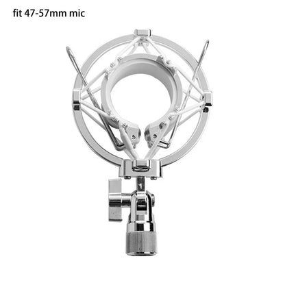 Universal Microphone Shock Mount - Professional Shockproof Stand Bracket for Studio Recording & DIY Audio Setup