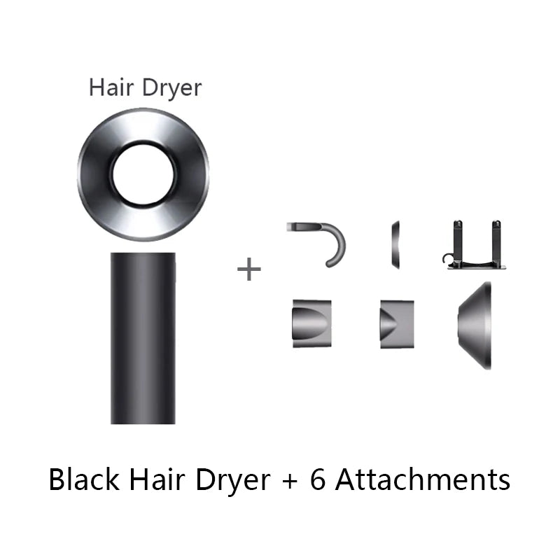 Professional 5-in-1 Ceramic Hairdryer with Diffuser & Nozzles – Powerful 100V Blow Dryer for Salon & Home
