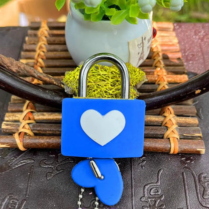 Colorful Heart-Shaped Anti-Theft Padlock – Rubber Sleeve for Travel Luggage, Suitcase, Zipper, Drawer, and Diary Lock