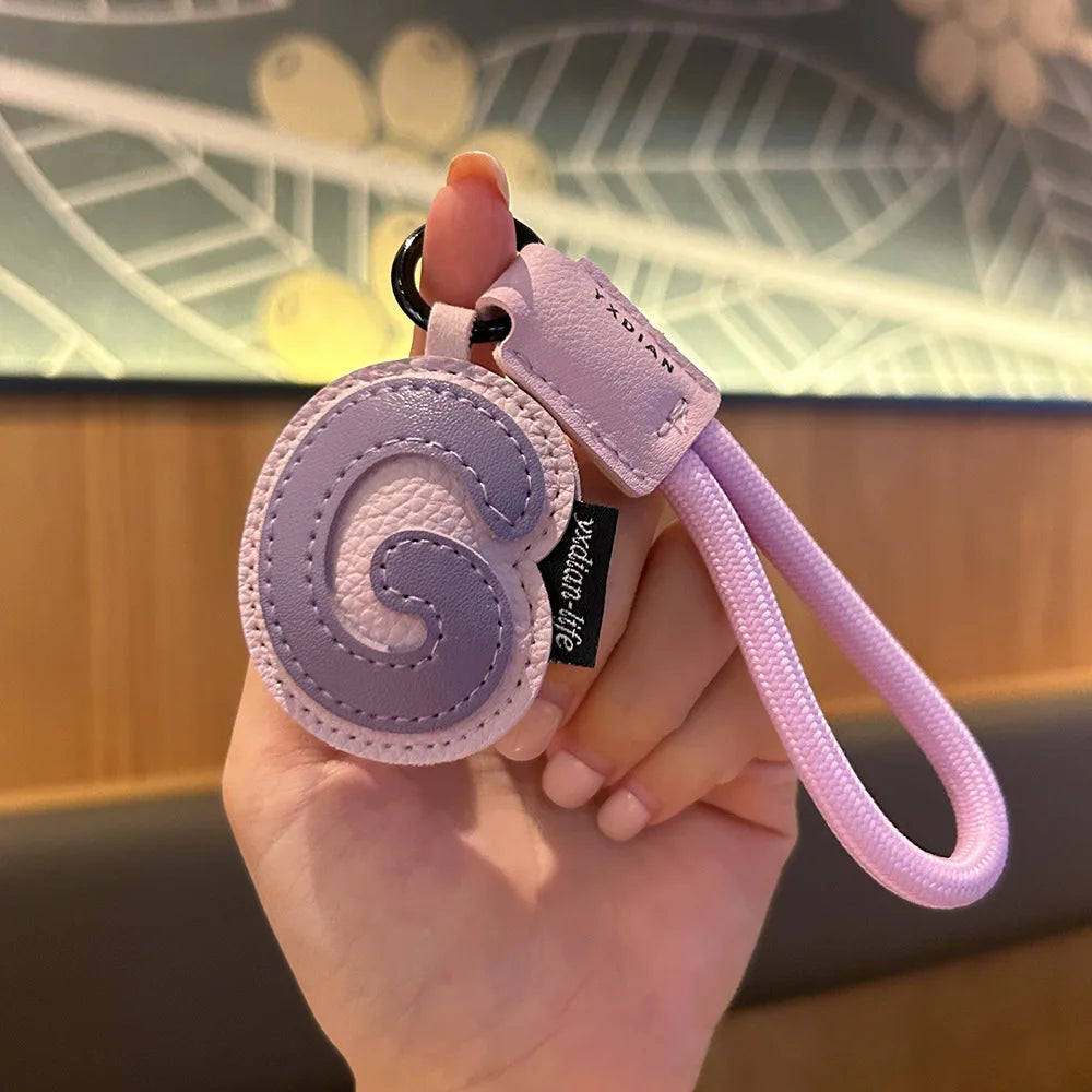 A-Z Leather Initial Keychain - Braided Wristband Pendant for Men & Women, Car, Bag & Phone Case Charm