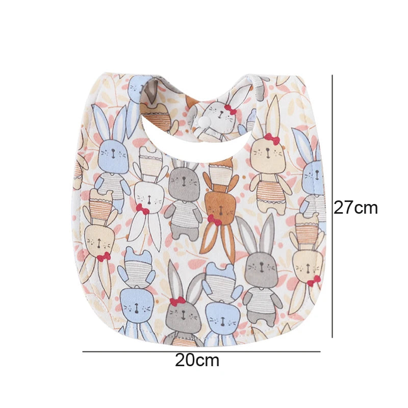 4Pcs Baby Bibs – Cotton Newborn Bibs for Girls & Boys, Infant Accessories, Toddler Saliva Towels for Baby Care