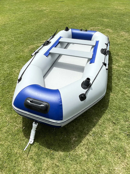 Savagemarine PVC Inflatable Belly Boat – River Fishing Kayak with Outboard Engine Mount, Lure Fishing Raft Boat