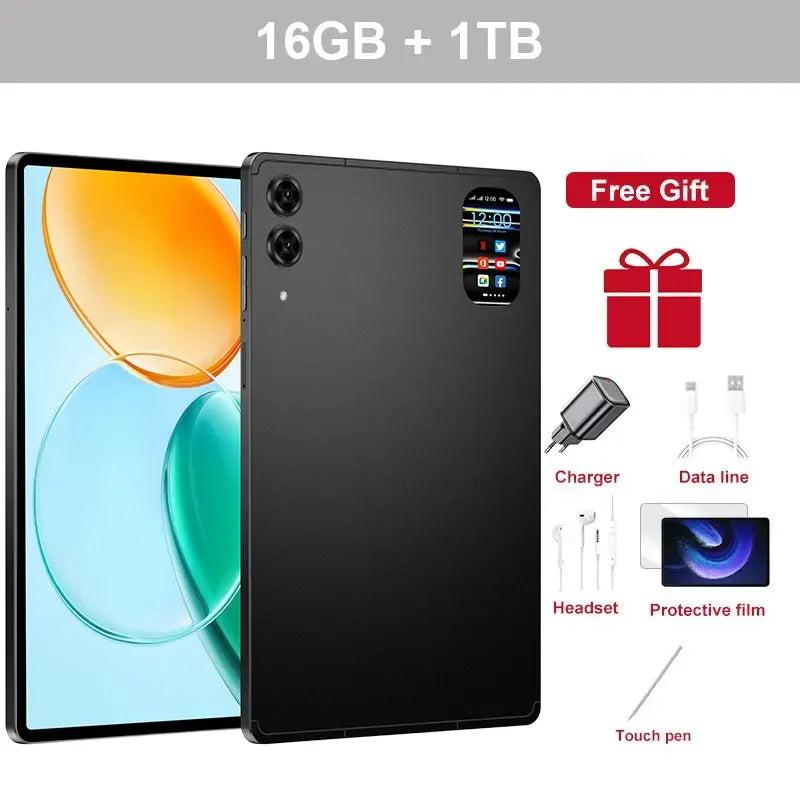 2026 Pad 7s Pro 10.1" Android Tablet – 16GB+1TB, 10000mAh, 5G WiFi Dual SIM, Global Version Kids PC