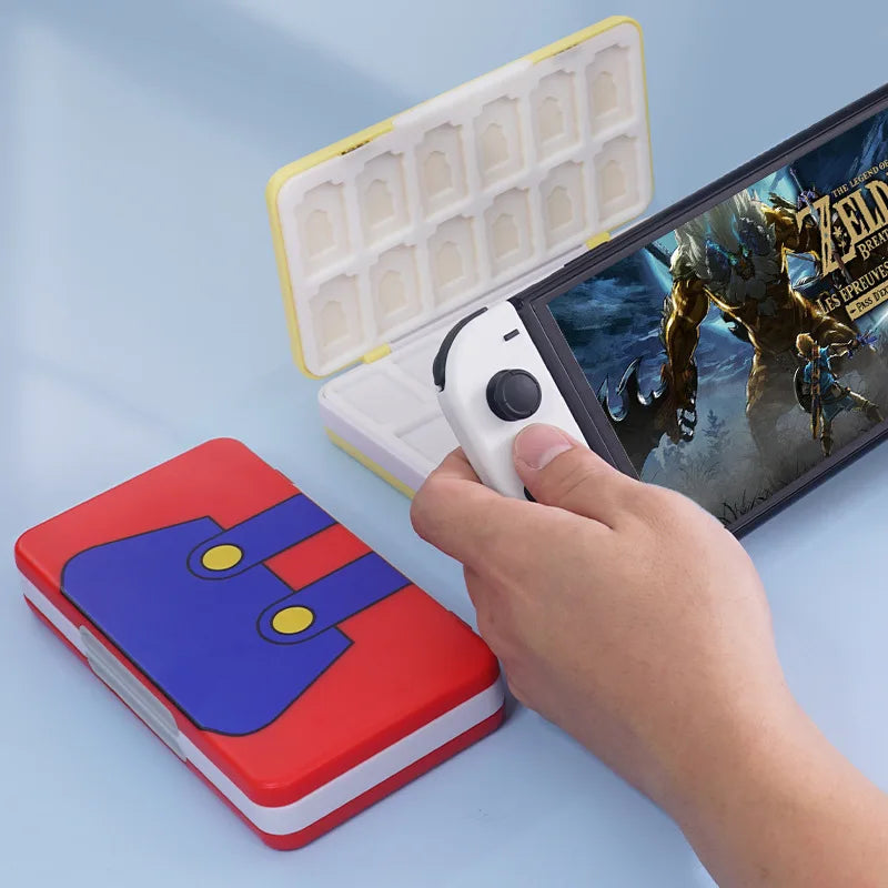 48-in-1 Nintendo Switch OLED Lite Accessories Set – Pink Game Card Case & SD Card Storage Box