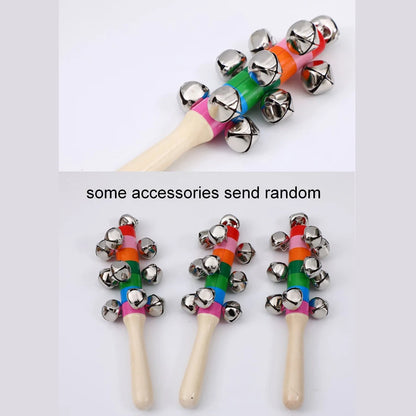 Colorful Rainbow Handheld Bell Stick – Wooden Musical Toy for Adults & Kids, KTV Party Game Gift