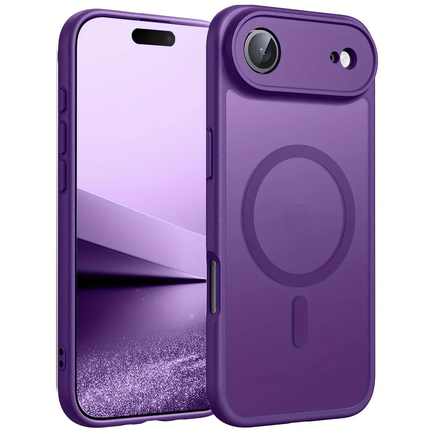 iPhone MagSafe Matte Case - Magnetic Wireless Charging & Camera Lens Protection for iPhone 12-17 Series