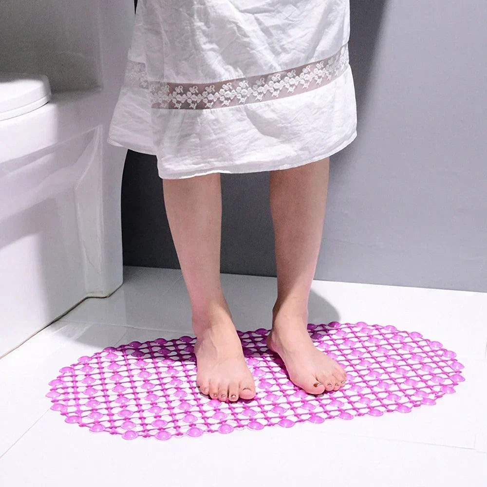 New Household Non-Slip Bath Mat – Suction Cup Bathroom Rug, Massage Bathtub Mat, Carpet Supplies for Bathroom
